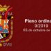 Pleno ordinario 9/2019